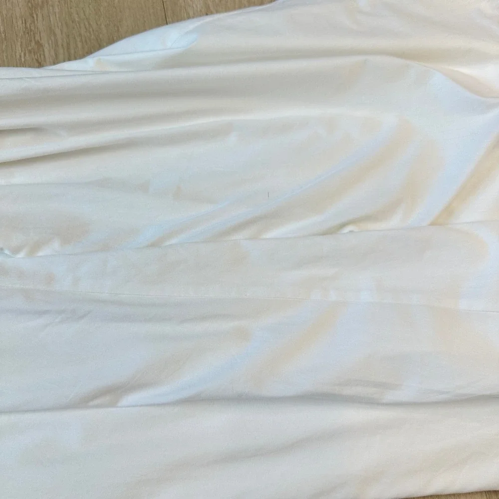 Abercrombie & Fitch Womens Bubble Top Maxi Dress White LP Cutout Bridal Coquette